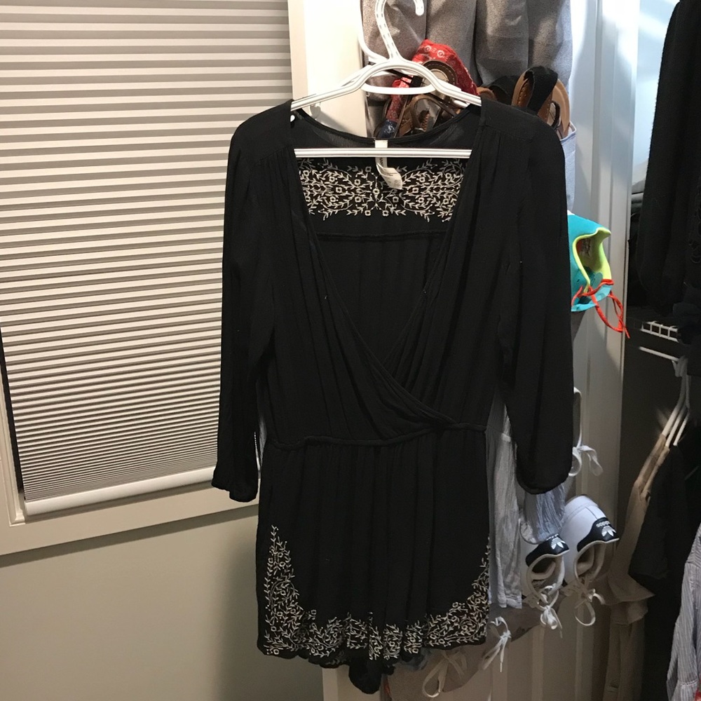 Black and white romper